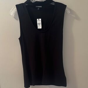 Express Sleeveless with mic neck Black Top